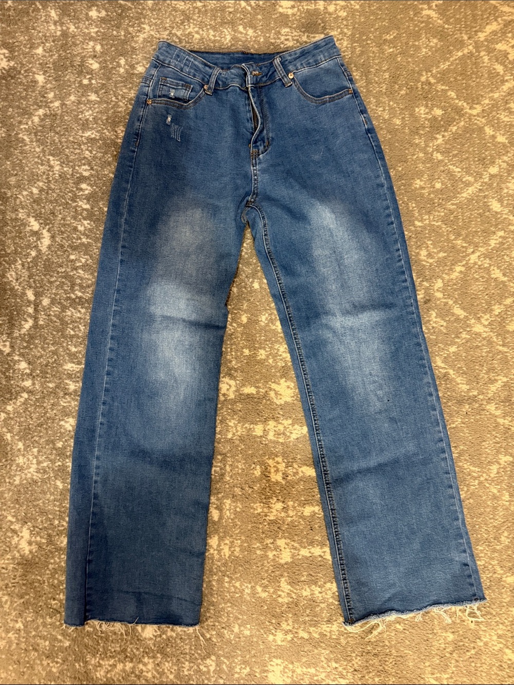 Women's Mid-Rise Wide-Leg Jeans in Medium Blue